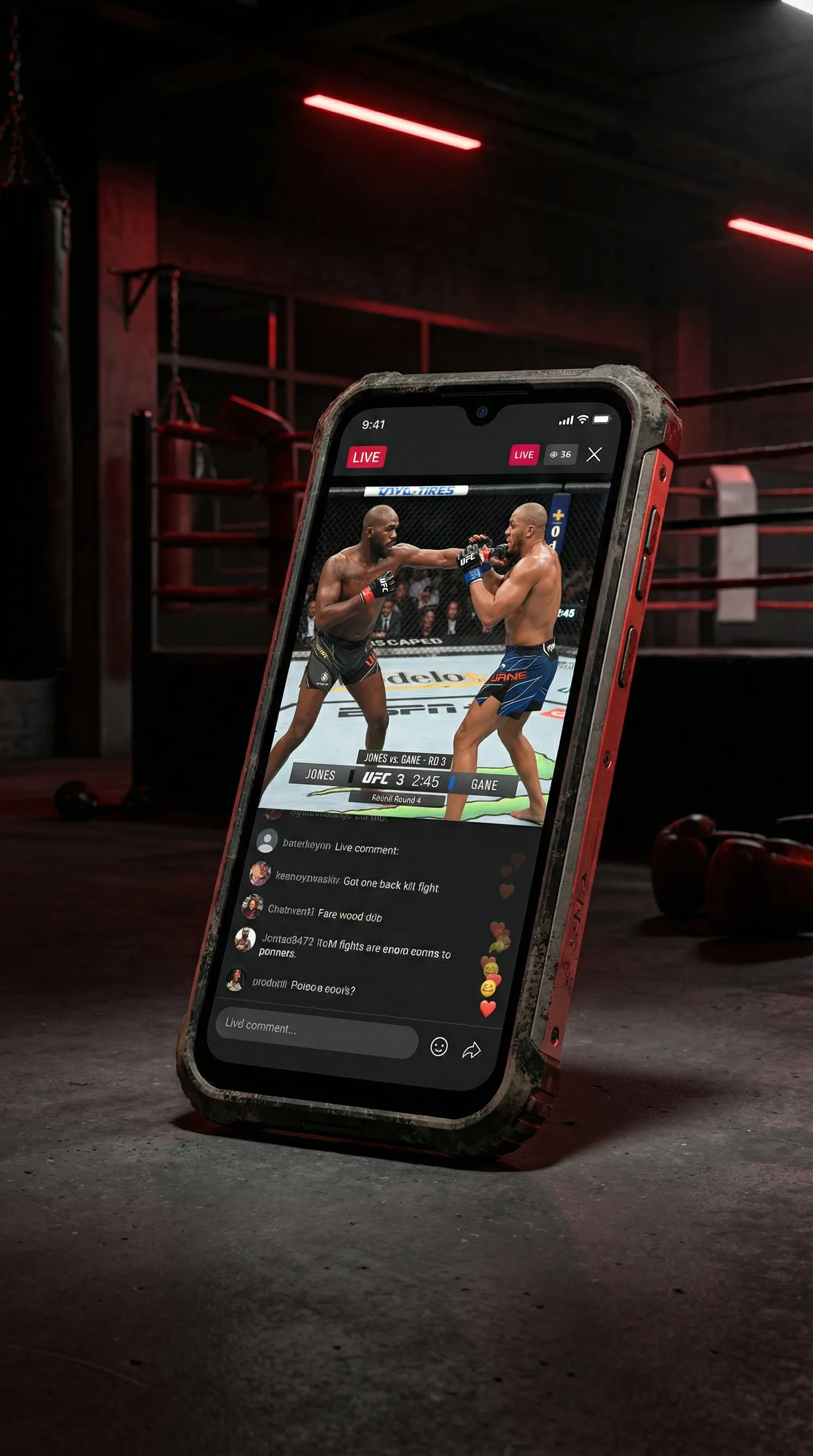 MGM贵宾会app 移动端APP格斗直播界面